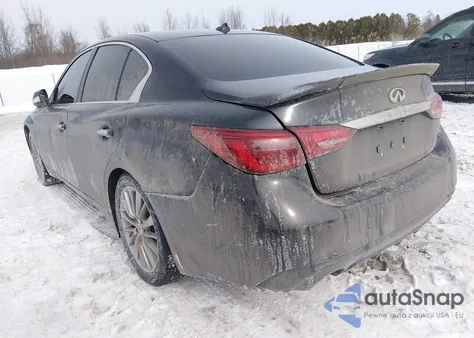 2018 Infiniti Q50 3.0T Luxe z USA, uszkodzony, nr VIN JN1EV7AR0JM431349